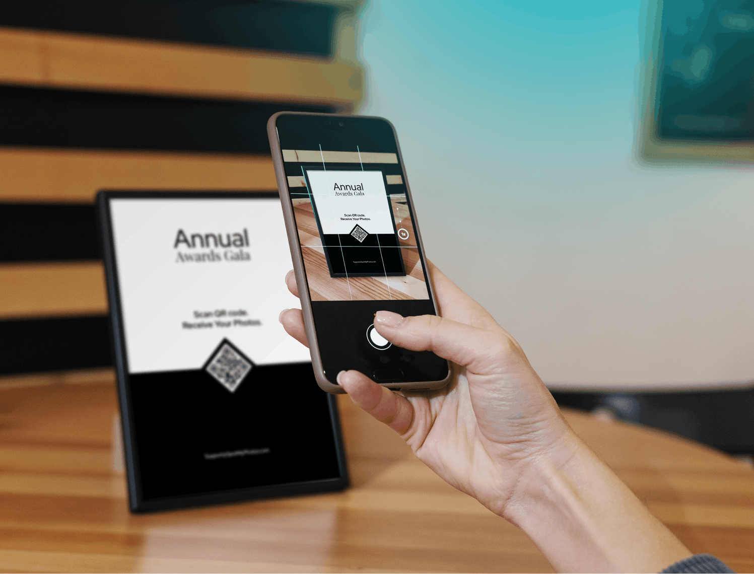 QR code photo sharing